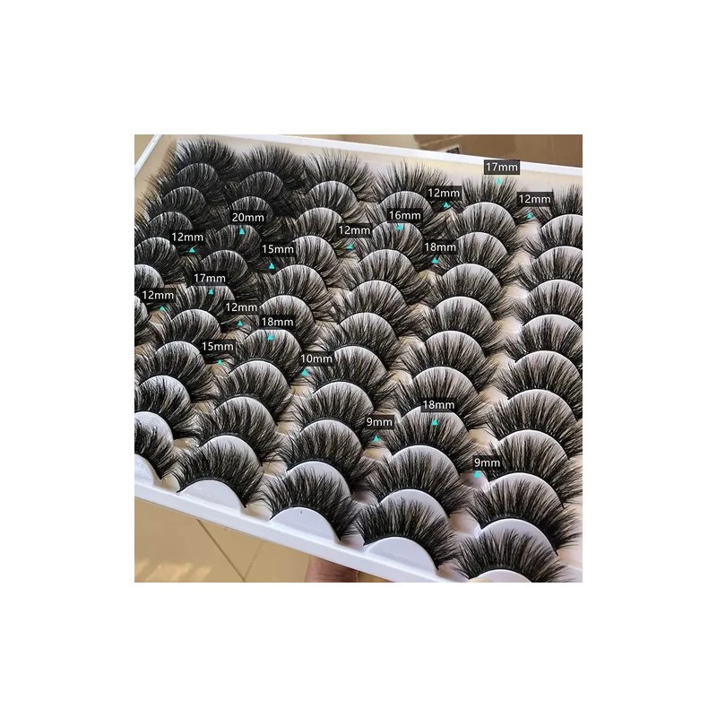 30 Pestañas Postizas 3d Magnéticas Negro 6 Estilos 10-20mm