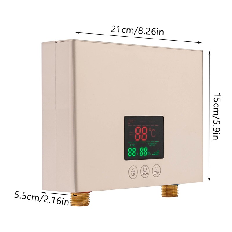 Mini Electric Tankless Water Heater, 3000W 110V Portable Tankless Water