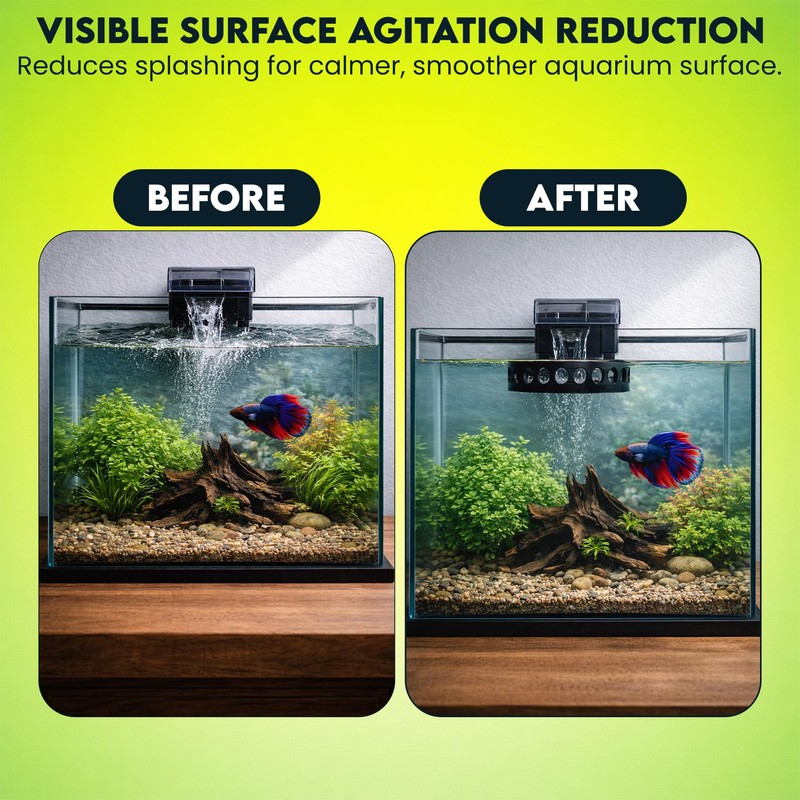 3DAquaticSolutions Aquarium Filter Baffle, Universal HOB Filter Compatible, Slow Flow