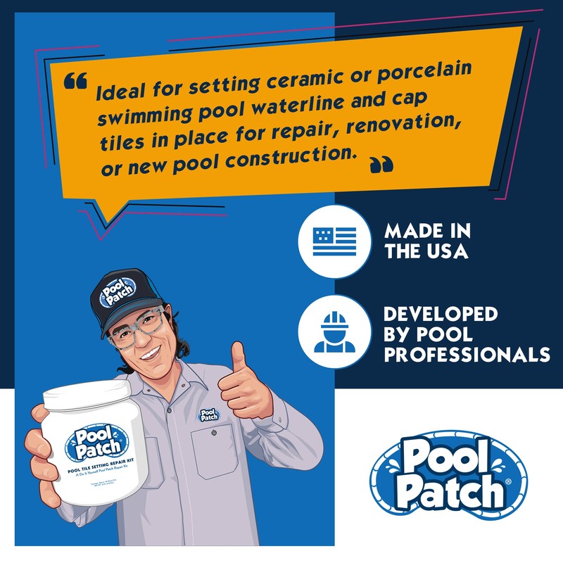 Pool Patch PTSRKG10 Gray Pool Tile Setting Repair Kit, 10-Pound