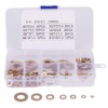 Copper Washer Kit,180Pcs M2/M2.5/M3/M4/M5/M6/M8/M10 Round Brass Flat Ring Washer Assortment