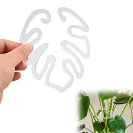 PEUTIER Monstera Shaped Plant Stand, Acrylic Flower Shape Plant Support Stakes Plant Growth Accessories for Indoor Outdoor Plants (A Style)