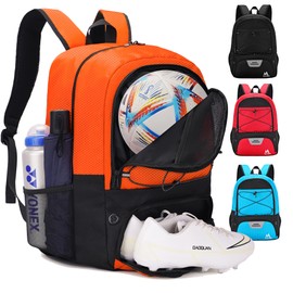 Hsmihair Soccer Bag-Soccer Backpack&Backpack for & Football Volleyball & Basketball,with Ball Compartment and Separate Cleat