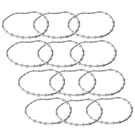 Set of 12 Silver Barbed Wire Sections for WWE Wrestling Figures