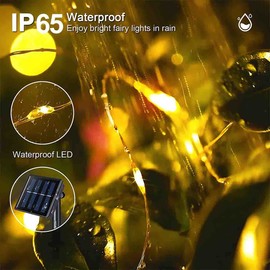Solar String Lights Outdoor Waterproof, 39ft 100 LED Solar Christmas Lights Outdoor, 8 Modes Copper Wire Solar Fairy Lights for Christmas Tree Xmas Garden Outside Decorations