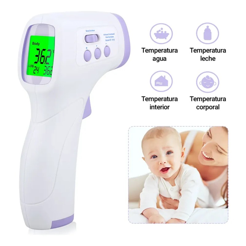Termometro Frente Infrarrojo Digital Cf-818 Para Infantil