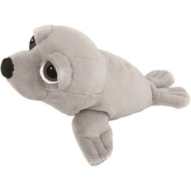 Suki Gifts Li'L Peepers Sealife Creatures Atlantic Seal Soft Boa Plush Toy (Grey) (14171)