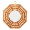 GLOGLOW Bagua Mirror, 4Inch Wooden Concave Mirror Traditional Chinese Feng
