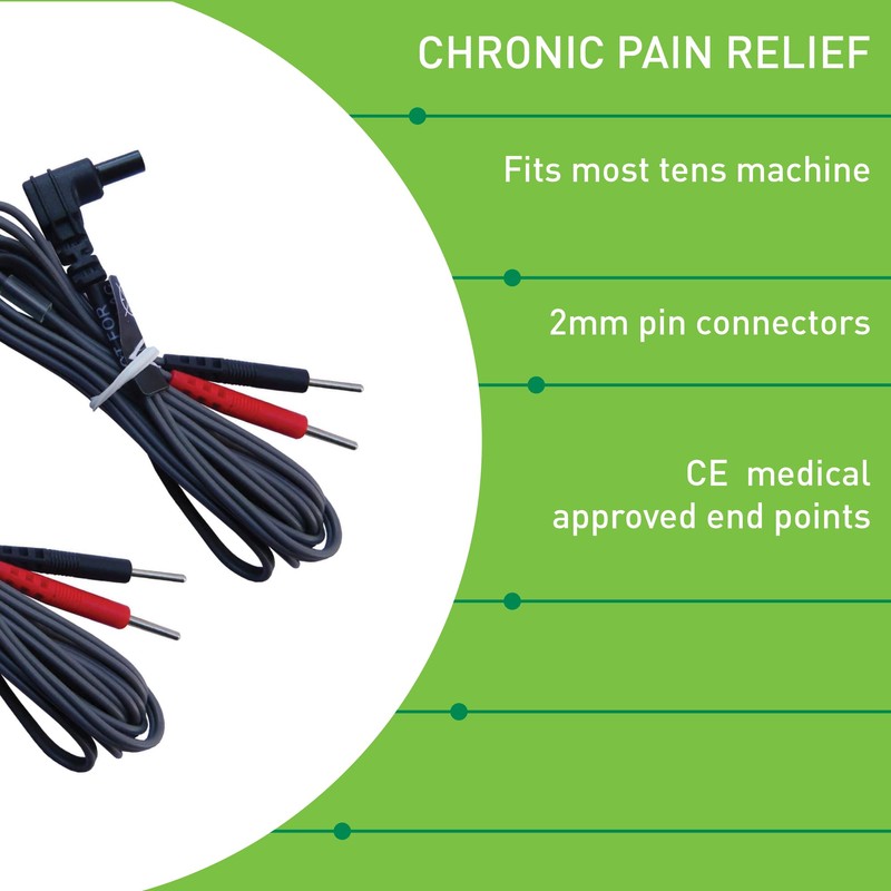 Med-Fit TENS Leads Pack of 2 high Quality Flexible TENS
