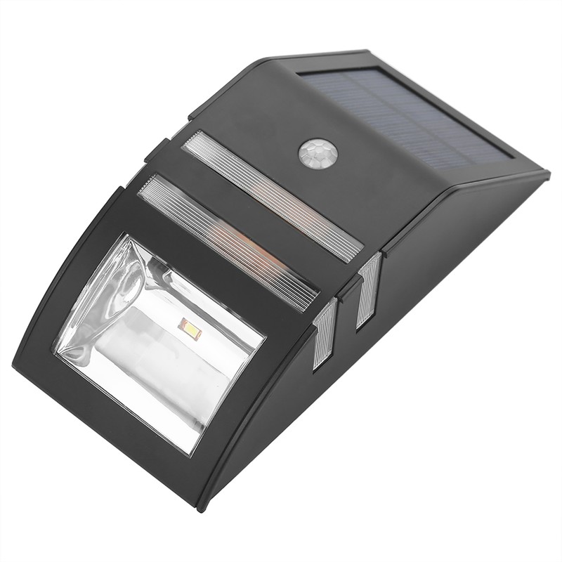 Solar Powered PIR Motion Sensor 2 LED Path Wall Light