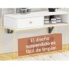 Muebles Para Barbería Con Cajón Mesa Flotante Pared 15cm Blanco