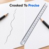 Transparent Triangular Ruler, 15cm/20cm Clear Anti-Roll Measuring & Drawing Tool
