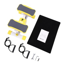 YIYIBYUS Mini Steppers, Mini Stepper for Exercise, Home Workout Equipment,Steppers for Exercise, Stair Stepper with Resistance Bands (Yellow)