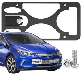 Heavy Duty Front License Plate Frame Compatible with Chevy Volt 2016-2020, No Drill Tow Hook Mount, Anti-Theft Front License Plate Holders Bracket, Rust-Proof, Weather & Rattle Proof Car Accessories