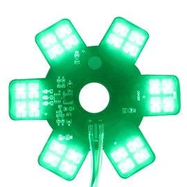 BOLANTON Air Cleaner LED Light 5" Truck Decorative Hex Style Air Filter Lamp for Peterbilt, Kenworth, Trailers, RVs', Campers Support IP67 12-24V Sold Individually (Bule)