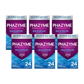 Phazyme Maximum Strength 250mg Anti Gas 24 ct. Softgel (Pack of 6)