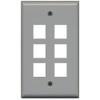 RiteAV Blank Wall Plate for Keystone Jacks - Gray 1