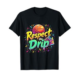 Respect the Drip Splash Street Style Basketball Sneaker T-Shirt