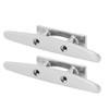 2PCs Boat Cleat Open Base 5in Universal Fit for Watercraft