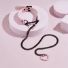 KOFISNI Leather Choker Slip Chain Necklace Stainless Steel Cuban Link