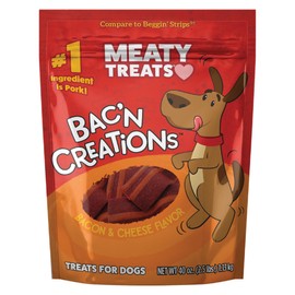 Meaty Treats Bac'n Creations Bacon & Cheese Flavor, 40-oz.