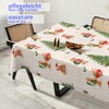 ANRO Oilcloth Tablecloth Christmas Tablecloth Washable Oilcloth Christmas Wax Tablecloth
