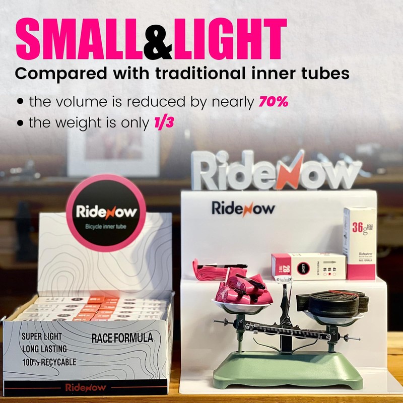 RideNow Road Bike TPU Inner Tube 700 x 18C-28C, Ultralight
