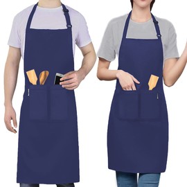 LEFUNDA® 3-in-1 Kitchen Set with Cooking Apron, Oven Mitts, Pot Holders, Adjustable Grill Apron with 3 Pockets for Kitchen, Cooking, Restaurant, Cafe
