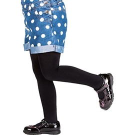 Sentelegri Girls Tights Plain Opaque 40 Denier, Age 2-12Years-18 Colours (Age 7-8, Black)
