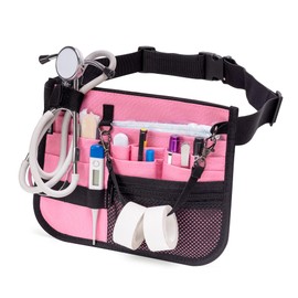 Damero Nurse Fanny Pack, Nurse Waist Bag with Tape Holder, Nurse Tool Belt for Stethoscopes, Bandage Scissors and Other Medical Supplies, Pink