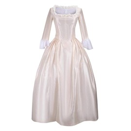 Yejue Opera Hamilton Elizabeth Schuyler Women's Colonial Lady Corset Styled Dress Victorian Rococo Ball Gown Maiden Costume