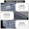 BENECREAT 4 Packs Rectangle Plastic Container Box, 18x7.5x4.7cm Clear Storage