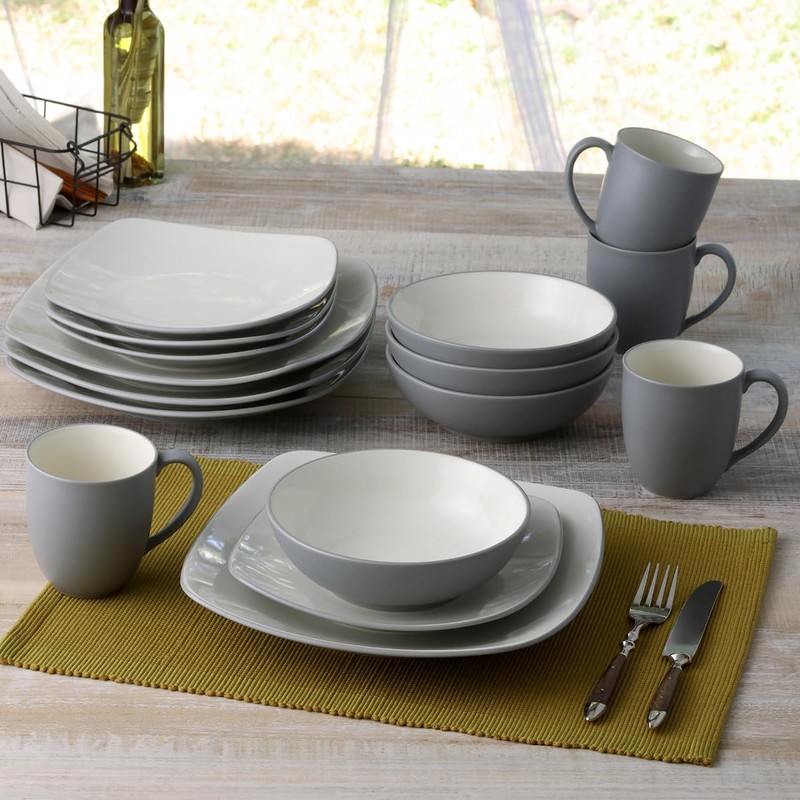 Noritake Colorwave Slate 16-Piece Set - Square, Service for 4