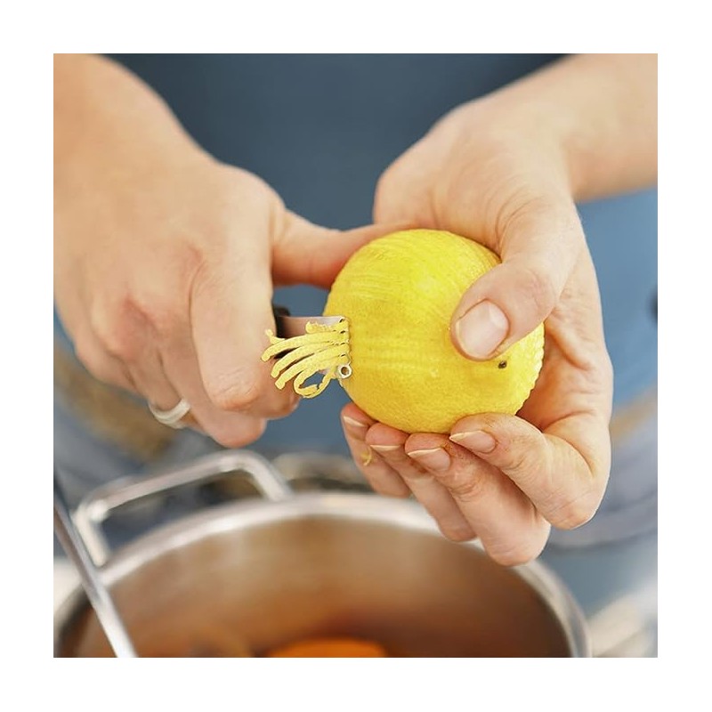 LiZEROGDAX 2Pcs Channel Knife, 2 in 1 Lemon Zester Tool,