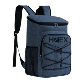 HZEX 25L Travel Cooler Lunch Backpack, Insulated Lunch Box with Ice Pack, Can Backpack, Beach Cooler, Leakproof, Lightweight for Hiking, Beach, Camping (Blue)