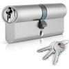 Chrome 45/55 Euro Cylinder Lock (100mm), Euro Door Barrel Lock