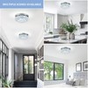 HongnuoFc 12 Inch Crystal Chandelier LED Ceiling Light 2 Tier