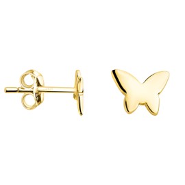 SOFIA MILANI - Damen Ohrringe 925 Silber - vergoldet/golden - Schmetterling Ohrstecker - E2468