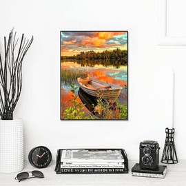 abcGoodefg Diamond Art Paintings Kit 6 Paks, DIY 5D Diamond Art Kits for Adults Landscape Set Round Full Drill Paint by Diamonds, 12x16 inch