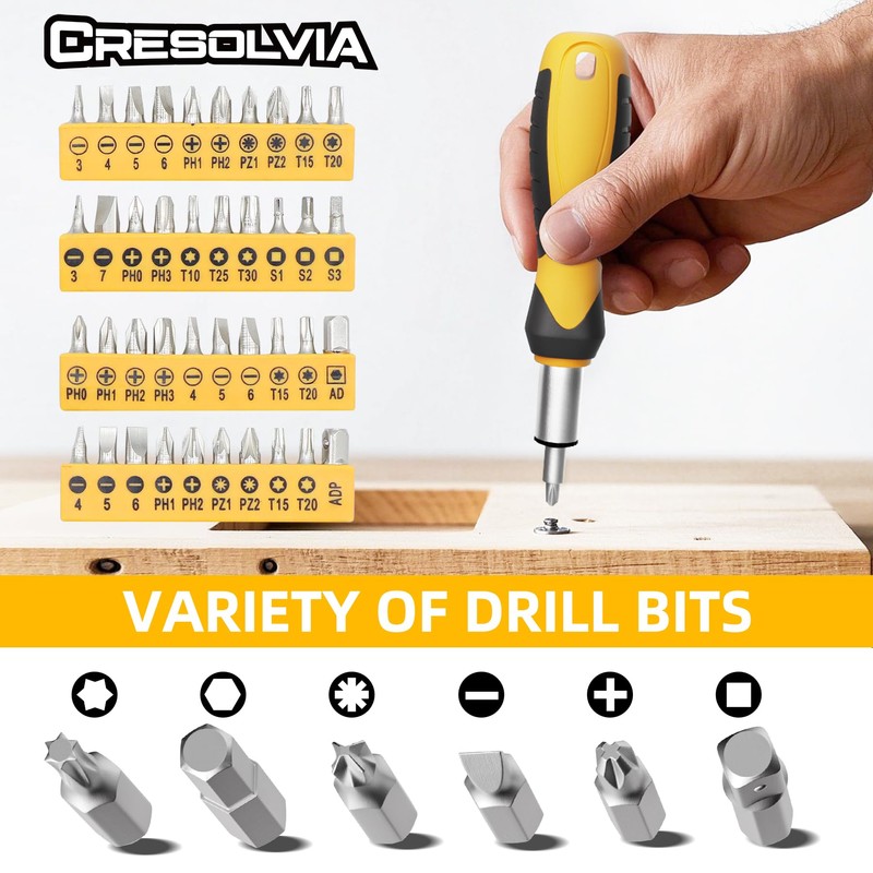 CRESOLVIA Home Tool Kit 199 Piece Basic Household Auto Repair
