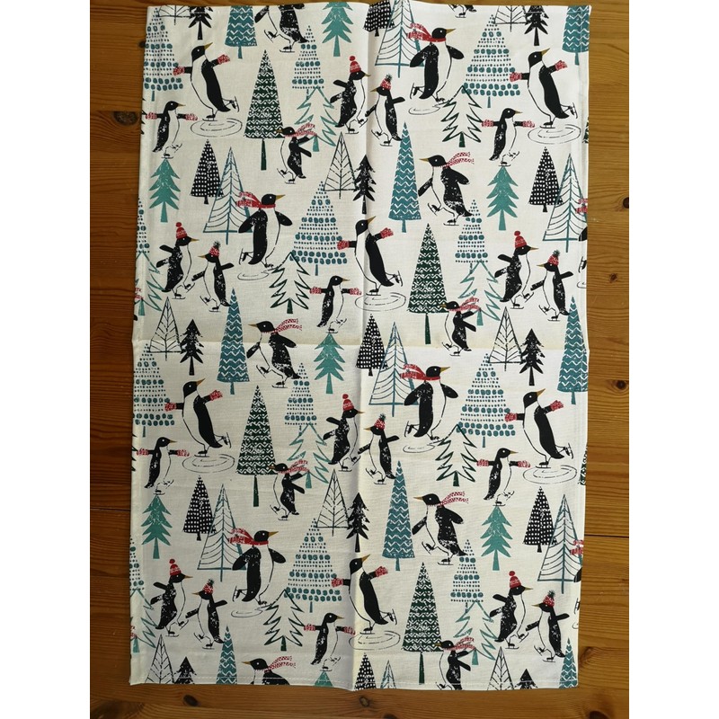 Ulster Weavers Penguins On Ice Cotton Tea Towel, Multicolor, 100Percent,