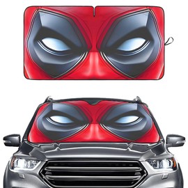 GENANY Funny Red Eyes Movie Windshield Sun Shade for Car SUV Truck (64x32 Inches), Automobile Sunshade, Protector Blocks UV, Car Accessories