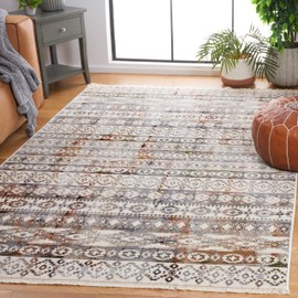 SAFAVIEH Persian Collection Area Rug - 5'3" x 7'7", Ivory & Rust, Boho Fringe Design, Non-Shedding & Easy Care, Ideal for High Traffic Areas in Living Room, Bedroom (VTP660A)