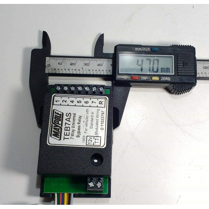 Maypole 12V 7 Way Bypass Relay with Audible Buzzer Trailer