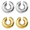 2 Pieces Hollow Thick Earrings for Women, Lightweight Hollow Open