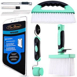 PinStone 15pcs Wallpaper Tools Kit, Flat & Corner Seam Roller, Multiuse Smoothing Squeegee, Wallpaper Adhesive Paste Glue Brush, Wall Paper Kit for Peel and Stick Contact Paper Vinyl Window Film