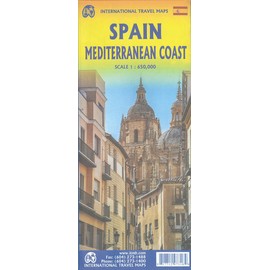 Spain Mediterranean Coast Travel Reference Map 1:650K