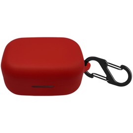 Geiomoo Silicone Case Compatible with Bang Olufsen Beoplay EX, Protective Cover with Carabiner (Red-1)