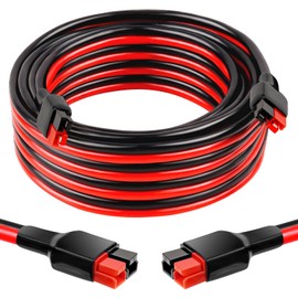 XRDS -RF 10AWG Anderson-Style Extension Cable 15FT, Anderson-Style 30A Connectors, Tinned Copper with PVC Jacket, Power Connect/Disconnect for Solar Panels, RVs, and Battery Systems