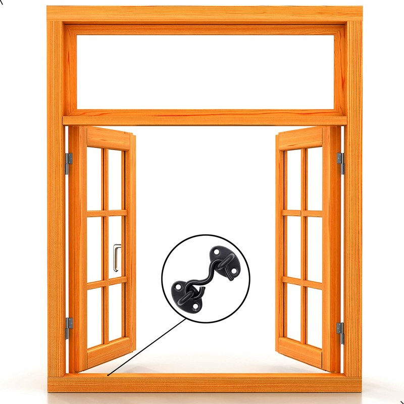 2Pcs 3 inch Barn Door Lock, Cabin Hook Eye Latch